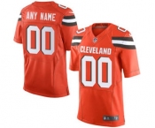 Men's Cleveland Browns Customized Orange Alternate Custom Elite Football Jersey