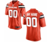 Nike Cleveland Browns Mens Orange Custom Game Jersey