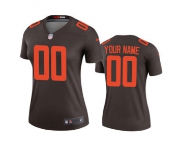 Women's Browns Brown Custom Alternate 2020 New Football Game Jersey