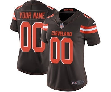 Women's Cleveland Browns Brown Home Customized Jersey