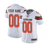 Women's Cleveland Browns White Road Customized Jersey