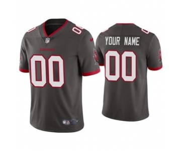 Men's Buccaneers Custom Pewter Alternate 2020 Football Vapor Limited Jersey