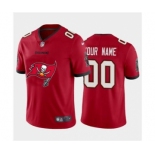 Men's Buccaneers Custom Red Football Team Big Logo Fashion Vapor Limited Jersey