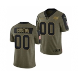 Men's Tampa Bay Buccaneers ACTIVE PLAYER Custom 2021 Olive Salute To Service Limited Stitched Football Jersey