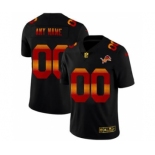 Men's Detroit Lions Custom Black Red Orange Stripe Vapor Limited Football Jersey