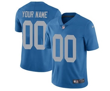 Men's Detroit Lions Customized Blue Alternate Vapor Untouchable Custom Limited Football Jersey