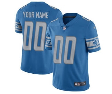 Men's Detroit Lions Customized Blue Team Color Vapor Untouchable Custom Limited Football Jersey