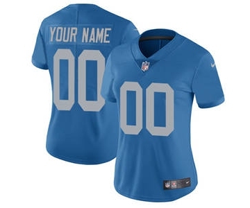 Women's Detroit Lions Blue Alternate Customized Jersey