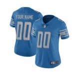 Women's Detroit Lions Blue Home Customized Jersey