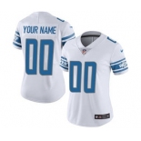 Women's Detroit Lions White Road Customized Jersey