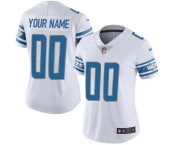 Women's Detroit Lions White Road Customized Jersey