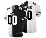 Men's Indianapolis Colts Custom Black V White Peace Split Vapor Untouchable Limited Football Jersey