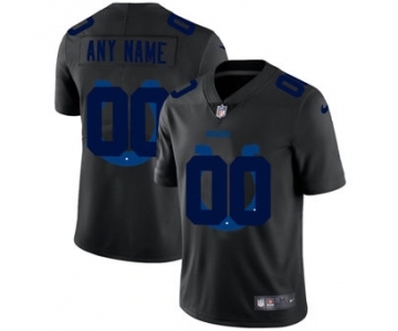 Men's Indianapolis Colts Custom Team Logo Dual Overlap Limited Football Jersey Black