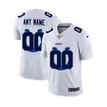 Men's Indianapolis Colts Custom White Team Logo Dual Overlap Limited Football Jersey