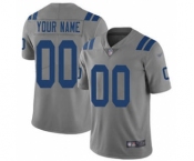 Men's Indianapolis Colts Customized Gray Stitched Football Limited Inverted Legend Jersey