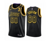 Men's LA Lakers Custom 2020 Finals Champions Black Mamba KB Patch Jersey