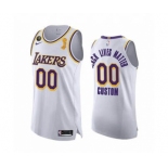 Men's Lakers Custom White Association 2020 Finals Champions KB Patch Jersey BLM Edition