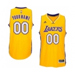 Mens Los Angeles Lakers Gold Custom Swingman Home Jersey