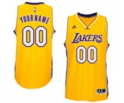 Mens Los Angeles Lakers Gold Custom Swingman Home Jersey