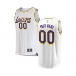 Men's Los Angeles Lakers White 2018-2019 Custom Basketball Jersey