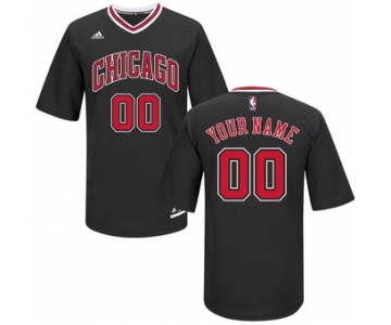 Men's Chicago Bulls Black Custom Alternate Jersey