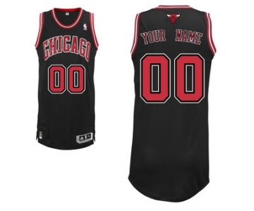 Men's Chicago Bulls Black Custom Basketball Jersey