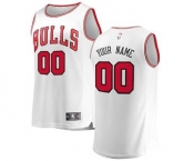 Men's Chicago Bulls White Custom Basketball Jersey - Association Edition