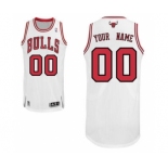 Men's Chicago Bulls White Custom Basketball Jersey