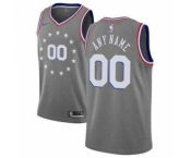 Men's Philadelphia 76ers 2018-19 Swingman Custom Jersey - City Edition - Charcoal