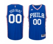 Men's Philadelphia 76ers Blue Custom Swingman Jersey