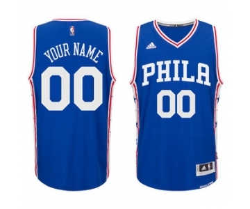 Men's Philadelphia 76ers Blue Custom Swingman Jersey