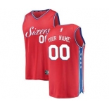 Men's Philadelphia 76ers Red Custom Basketball Jersey - Statement Edition