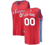 Men's Philadelphia 76ers Red Custom Basketball Jersey - Statement Edition