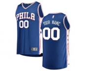 Men's Philadelphia 76ers Royal Custom Basketball Jersey - Icon Edition