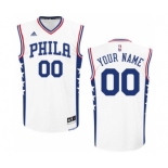 Men's Philadelphia 76ers White 2015 Custom Basketball Home Jersey