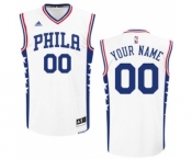 Men's Philadelphia 76ers White 2015 Custom Basketball Home Jersey