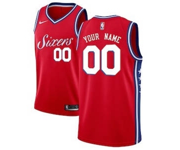 Philadelphia 76ers Red Swingman Custom Basketball Jersey - Statement Edition