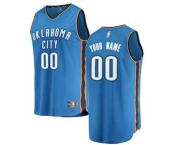 Men's Oklahoma City Thunder Blue Custom Basketball Jersey - Icon Edition