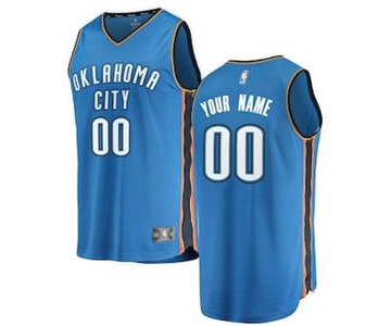 Men's Oklahoma City Thunder Blue Custom Basketball Jersey - Icon Edition