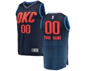 Men's Oklahoma City Thunder Navy Custom Basketball Jersey - Statement Edition