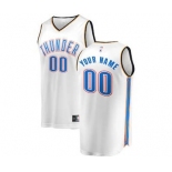 Men's Oklahoma City Thunder White Custom Basketball Jersey - Association Edition