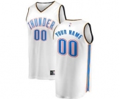 Men's Oklahoma City Thunder White Custom Basketball Jersey - Association Edition