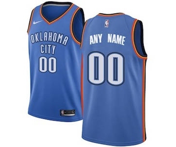 Oklahoma City Thunder Blue Swingman Custom Basketball Jersey - Icon Edition