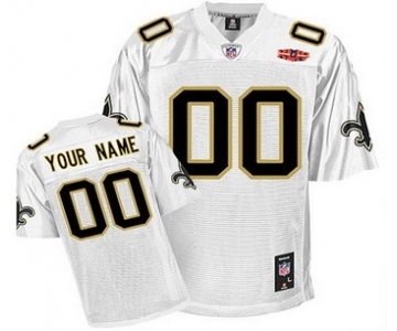 New Orleans Saints Super Bowl XLIV Customized Jerseys white