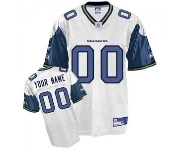 Seattle Seahawks white customized jerseys