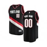 Men's Portland Trail Blazers Black Custom Basketball Jersey - Icon Edition