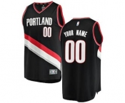 Men's Portland Trail Blazers Black Custom Basketball Jersey - Icon Edition