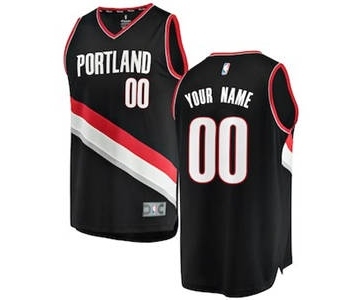 Men's Portland Trail Blazers Black Custom Basketball Jersey - Icon Edition