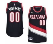 Mens Portland Trail Blazers Black Custom Swingman Road Jersey