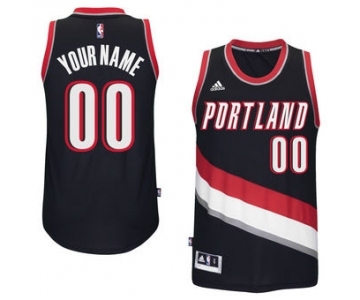 Mens Portland Trail Blazers Black Custom Swingman Road Jersey